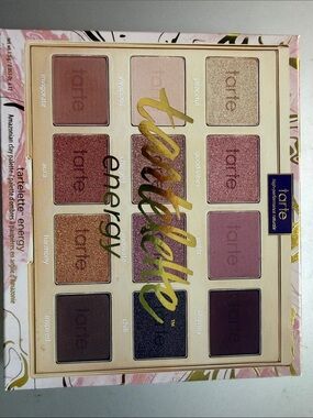 tarte eyeshadow palette — pink, purple, gold & cream tones